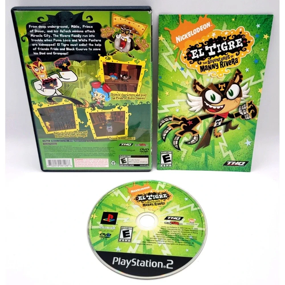 El Tigre: The Adventures of Manny Rivera PS2 (2008) CIB‎ COMPLETE IN BOX